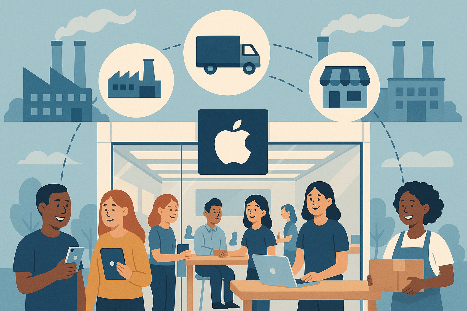 Apple Investment Plan benefits for consumers and businesses with Apple store, local suppliers, and U.S. manufacturing network.