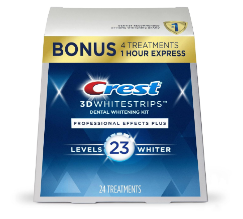 Crest 3D Whitestrips Professional Effects Plus, 3D White, Teeth Whitening Strip