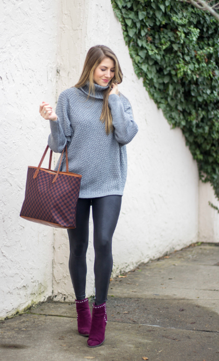 Leggings and an Oversized Sweater