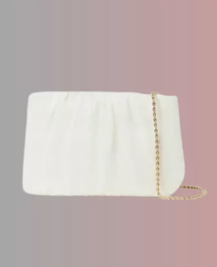 Brit Pearl Flat Pleated Clutch