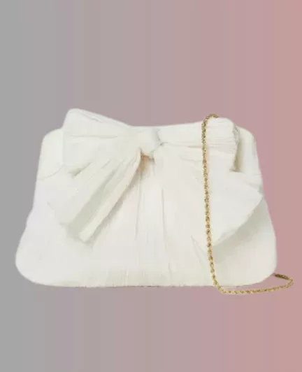 Rayne Pearl Bow Clutch