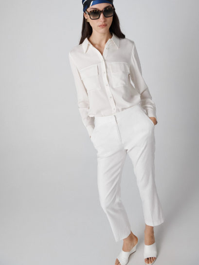 DVF Calliope stretch linen pants combining polished style with effortless comfort.