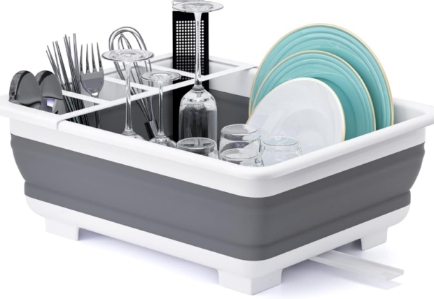 THANSTAR Collapsible Dish Drying Rack 
