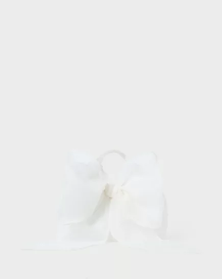 Joanne pearl organza bow clutch