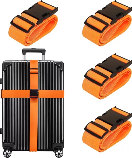 TSA-Approved Luggage Straps (4 Pack) 