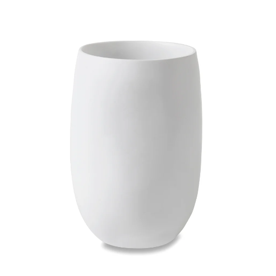 White Montecito Vase by Kassatex
