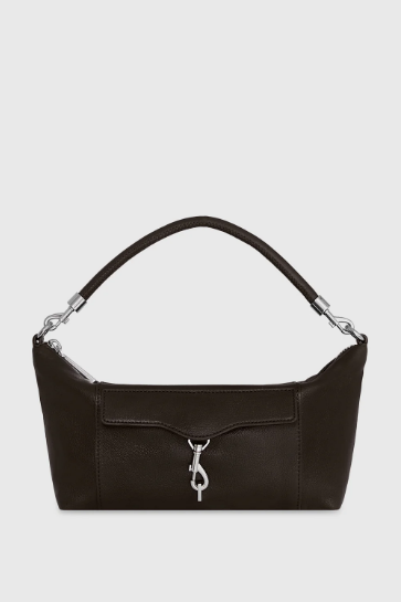 Small leather nano shoulder crossbody bag with gold hardware, perfect for daily essentials.