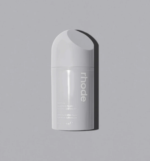 Rhode Peptide Glazing Fluid hydrating serum for glass skin look.
