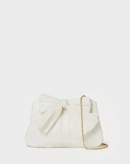 Rayne pearl bow clutch