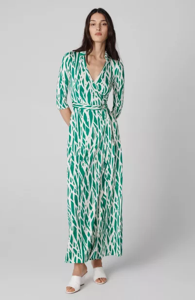 Abigail Silk Jersey Maxi Wrap Dress